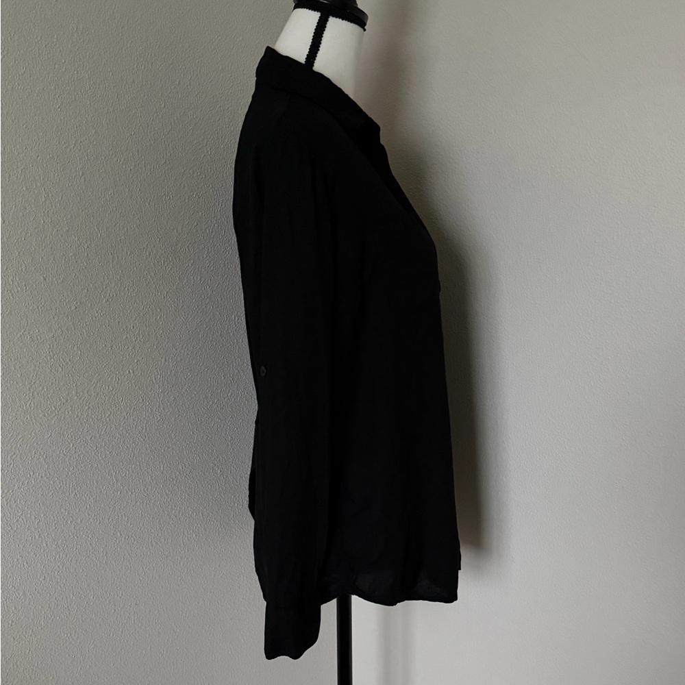 Beachlunchlounge Black Button Down Split Tail Shi… - image 4